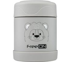 FreeON Edelstahl-Thermoskanne für Lebensmittel 350 ml - grau