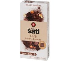 Les Cafés Sati Cacao Haselnuss Nespresso 10 Stück / Kapselkaffee 