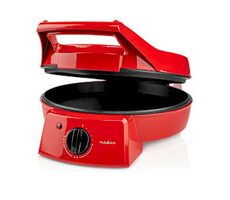 Nedis FCPM100FRD rot / Pizzaofen und Grill / 1800 W / 30 cm / Einstellbare Temperaturregelung  