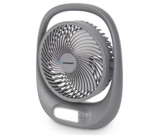 Blaupunkt APF301 grau / tragbarer Ventilator / 3 Geschwindigkeiten / Taschenlampe / bis zu 4 Stunden Betrieb 