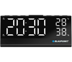 Blaupunkt CR10ALU schwarz / Radiowecker / LED-Display / dimmbar / Thermometer / FM