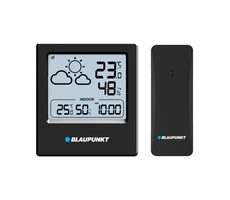Blaupunkt WS10BK schwarz / Wetterstation / Außenthermometer / Uhr / LCD-Display