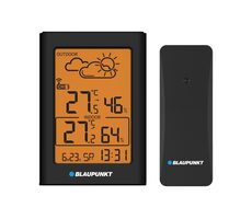 Blaupunkt WS15BK schwarz / Wetterstation / Außenthermometer / Uhr / Kalender