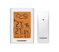 Blaupunkt WS15WH weiß / Wetterstation / Außenthermometer / Uhr / Kalender