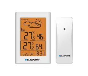 Blaupunkt WS15WH weiß / Wetterstation / Außenthermometer / Uhr / Kalender