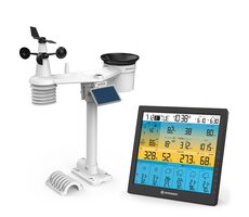 Bresser Weather Center 7-in-1 Solar / Wetterstation / Temperatur- und Luftfeuchtigkeitsmessung / WLAN