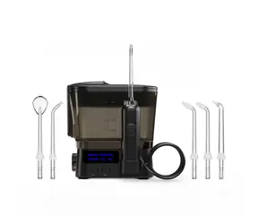 TrueLife AquaFloss Station F300 schwarz / Munddusche / 3 Modi / 600 ml / 6 Düsen