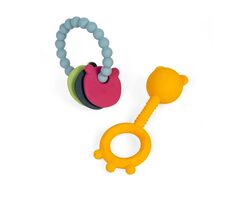 Bigjigs Toys 2-in-1 Rassel und Beißring und Beißring Teddybär / ab 0 Jahren