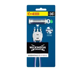 Wilkinson Essential 3 Hybrid-Rasierer + 4 Ersatzköpfe