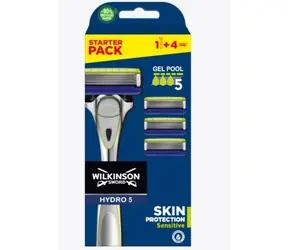 Wilkinson Hydro5 Skin Protection Sensitive Clampac Rasierer + Ersatzköpfe 4 Stück