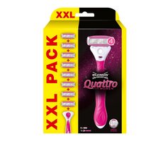 Wilkinson Quattro for Women Rasierer + 8 Ersatzköpfe
