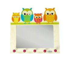 Hess Garderobenständer mit Spiegel Eulenfamilie