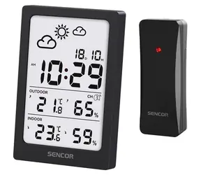 Sencor SWS 2300 B Wetterstation schwarz / LCD / Funksensor
