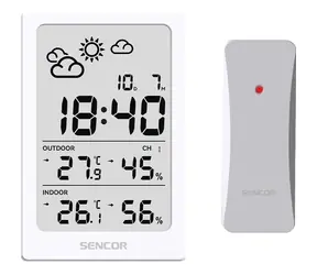 Sencor SWS 2300 W Wetterstation weiß / LCD / Funksensor