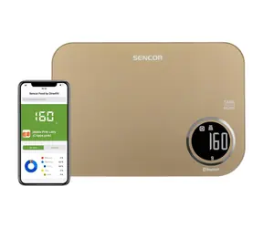 Sencor SKS 7077CH beige / smarte Küchenwaage / max. 5kg / TARE-Funktion / Bluetooth 