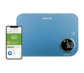 Sencor SKS 7072BL blau / smarte Küchenwaage / max. 5kg / TARE-Funktion / Bluetooth 
