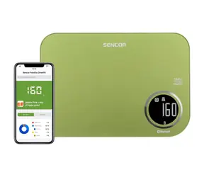 Sencor SKS 7070GG grün / smarte Küchenwaage / max. 5kg / TARE-Funktion / Bluetooth 