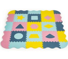 ECOTOYS Schaumstoffpuzzle Formen Pastell SX mit Kanten / ab 3 Jahren 