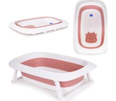 ECOTOYS Faltbare Badewanne Kuh - rosa / ab 0 Jahren