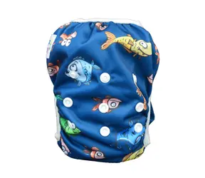 GaGa's Baby-Windel-Badeanzug „Playful Fish“