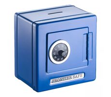 GOKI Metall-Spardose: Trezor mit Zahlenschloss - blau