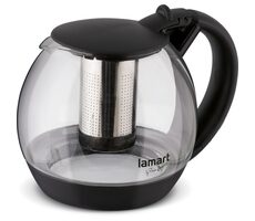 Lamart Bulb Teekanne 2l klar-schwarz / Glas