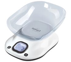 Lamart Bang Küchenwaage mit Schüssel weiß / LCD-Display / max. 5000 g / 2x AAA / Kunststoff