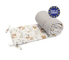 Bomimi Nestchen für Babybett, 180 cm, Waldtiere, Beige xy