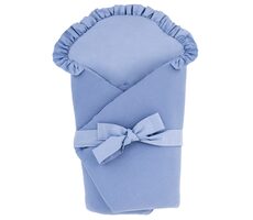 Bomimi Quick Swaddle mit Rüsche, Musselin, blau