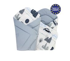 Bomimi Schnellwechsel-Soft-Doppelseitenwagen, Blau