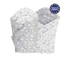 Bomimi Schnellwickelauflage weich doppelseitig Tiere, grau