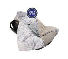 Bomimi VELVET Autositzdecke, Waldtiere, grau