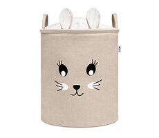 Sipo Spielzeugkorb XL mit Kordelzug, faltbar Baumwolle