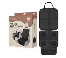 Sipo Autositzschoner mit Anti-Rutsch-Silikon, schwarz