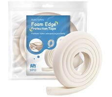 Sipo Schaumstoff-Schutzband zum Schutz von Möbelkanten und -ecken, 2m, ECRU
