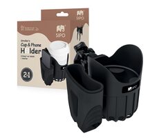 Sipo UNI Getränke- & Handyhalter, 2in1, schwarz