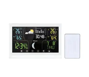Solight TE110W weiß / Wetterstation / Farb-VA-Display / Temperatur / Luftfeuchtigkeit / Druck / Kalender / Datum