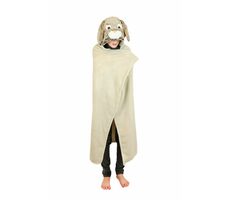 Cozy Noxxiez Rabbit - warme Decke mit Kapuze mit Tier- und Pfotentaschen / ab 3 Jahren