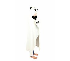 Cozy Noxxiez Panda - warme Decke mit Kapuze mit Tier- und Pfotentaschen / ab 3 Jahren