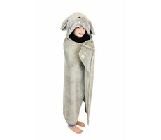 Cozy Noxxiez Elephant - warme Decke mit Kapuze mit Tier- und Pfotentaschen / ab 3 Jahren