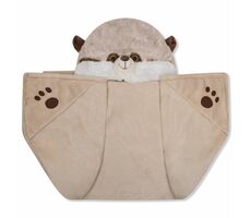 Cozy Noxxiez Camel - warme Decke mit Kapuze mit Tier- und Pfotentaschen / ab 3 Jahren