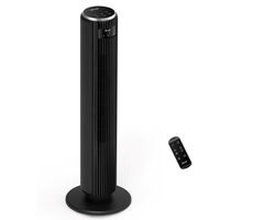 Levoit TempSense F362 DC Vortex Turmventilator schwarz / Automatischer Ventilator / 12 Geschwindigkeiten / Timer / 4 Modi 