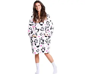 Cozy Noxxiez Panda - warme TV-Sweatshirtdecke mit Kapuze für Jugendliche und Erwachsene
