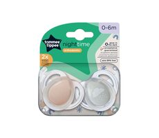 Tommee Tippee CTN Nachtschnuller 0-6 Monate, 2 Stück - verschiedene Farben