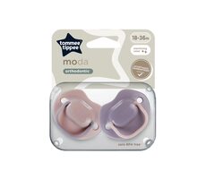Tommee Tippee Moda Silikon-Schnuller, 18-36 Monate, 2 Stück - verschiedene Farben