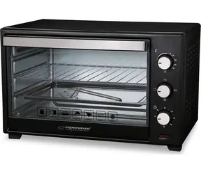 Neu - Esperanza EKO008 PROSCIUTTO Mini-Elektrobackofen schwarz / 1600 W / 20 l / Temperatur 0-250 °C / 3 Backfunktionen / Neu