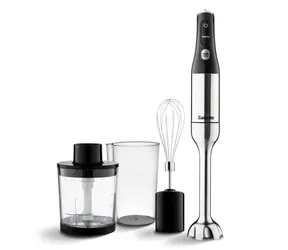 Salente Mixxo schwarz / Multifunktions-Stabmixer 3-in-1 / 1200 W / Edelstahl / 15 Geschwindigkeitsstufen