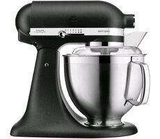 KitchenAid 5KSM185PSEBK Küchenmaschine aus schwarzem Gusseisen / Artisan-Serie / 300 W / 4,8 l / 10 Geschwindigkeitsstufen