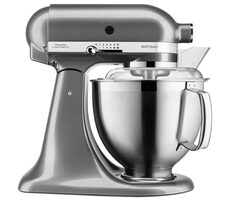KitchenAid 5KSM185PSEMS silber / Artisan Küchenmaschine / 300 W / 4,8 l / 10 Geschwindigkeitsstufen