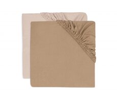 Jollein Spannbettlaken 120x60 cm 2 Stück Wildrose/Biscuit